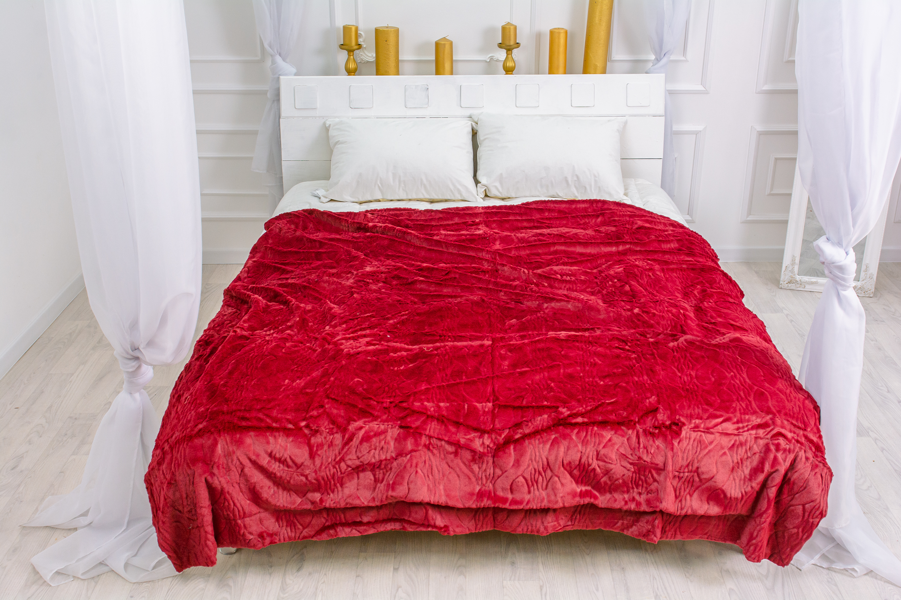 

Плед MirSon 1005 Damask Red 180х200 см италия, флис