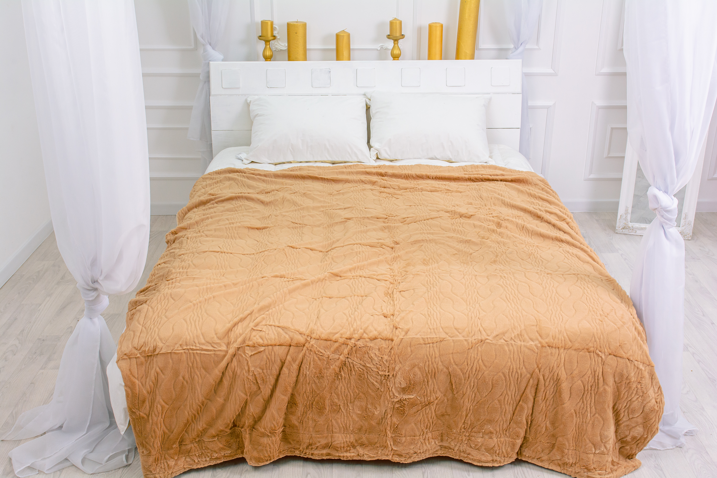 

Плед MirSon 1010 Damask Cappuccino 180х200 см италия, флис