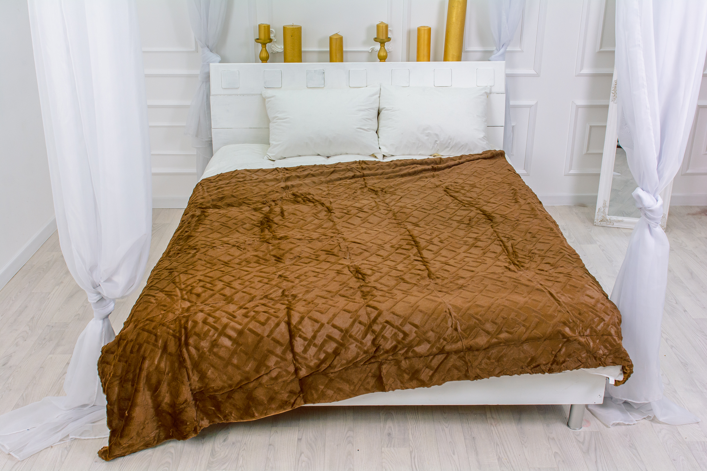 

Плед MirSon 1028 Camellia Brown 180х200 см италия, флис