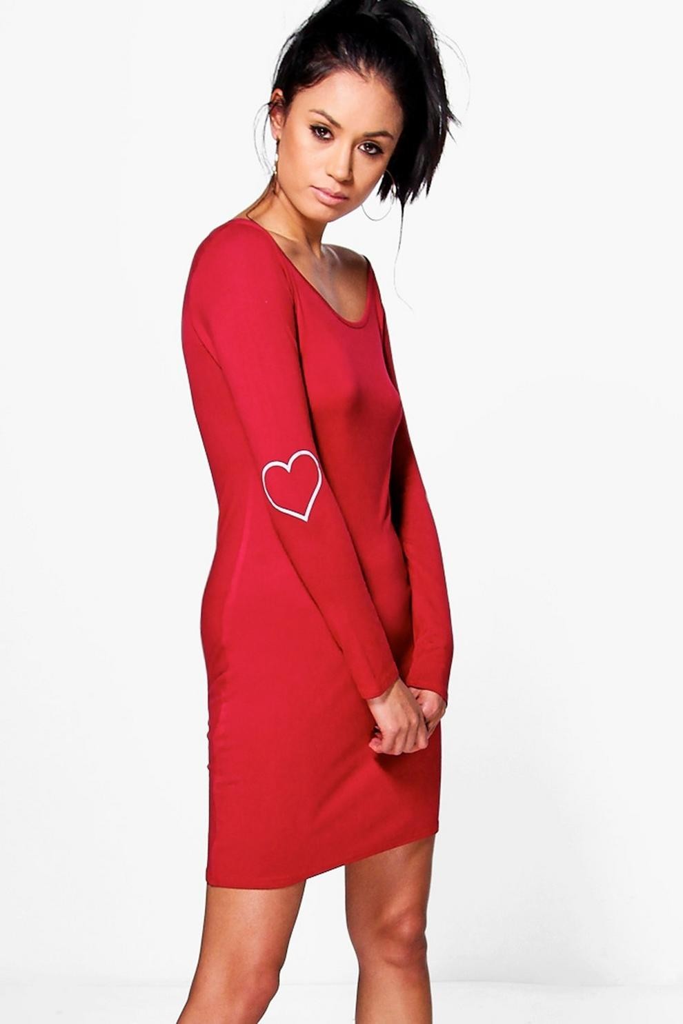 

Красное трикотажное платье Boohoo М