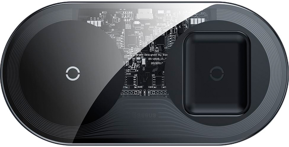 

Беспроводное зарядное устройство Baseus Simple 2 in 1 Wireless Charger 18W Transparent (WXJK-A01)