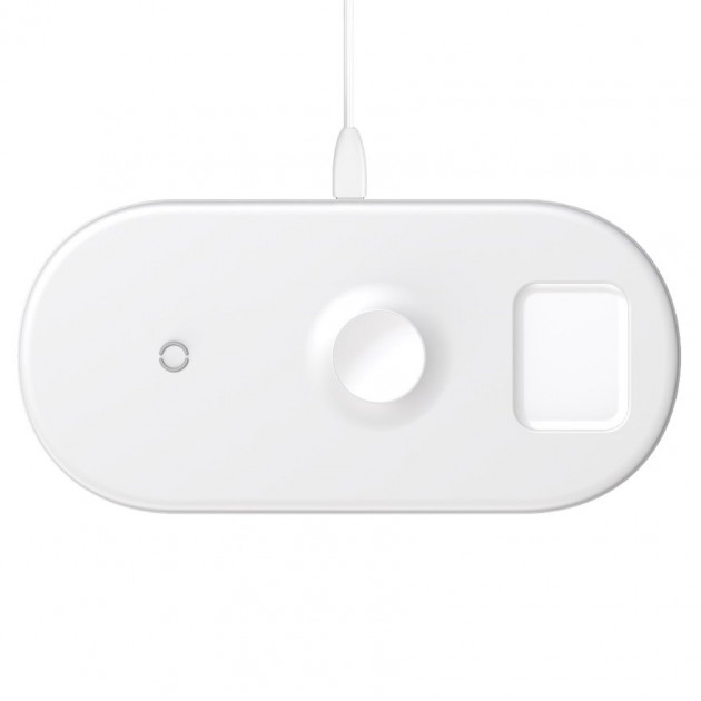 

Беспроводное зарядное устройство Wireless Charger for iPhone/Watch/AirPods 18W White (WX3IN1-B02)