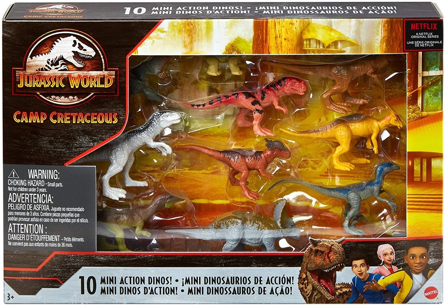 

Набор Jurassic World Camp Cretaceous мини фигурки динозавров 10 штук (GRH71)