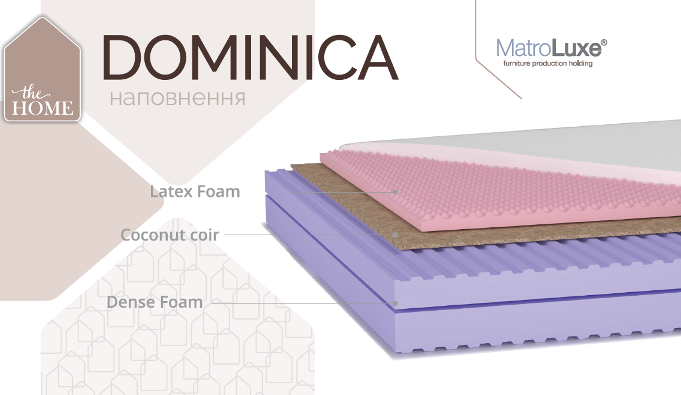 

Матрас Dominica MatroLuxe The Home 18 80x190 см 0132-0209