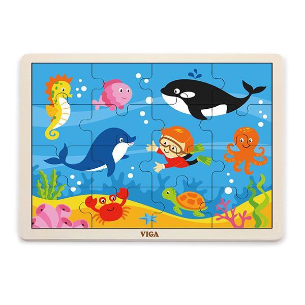 

Деревянный пазл Viga Toys Океан, 16 эл. (OPT2_51451) 30 x 1 x 27 см