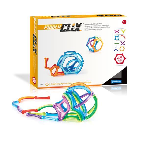 

Магнитный конструктор Guidecraft PowerClix Organics, 48 деталей (OPT2_G9431) 30 x 40 x 8 см