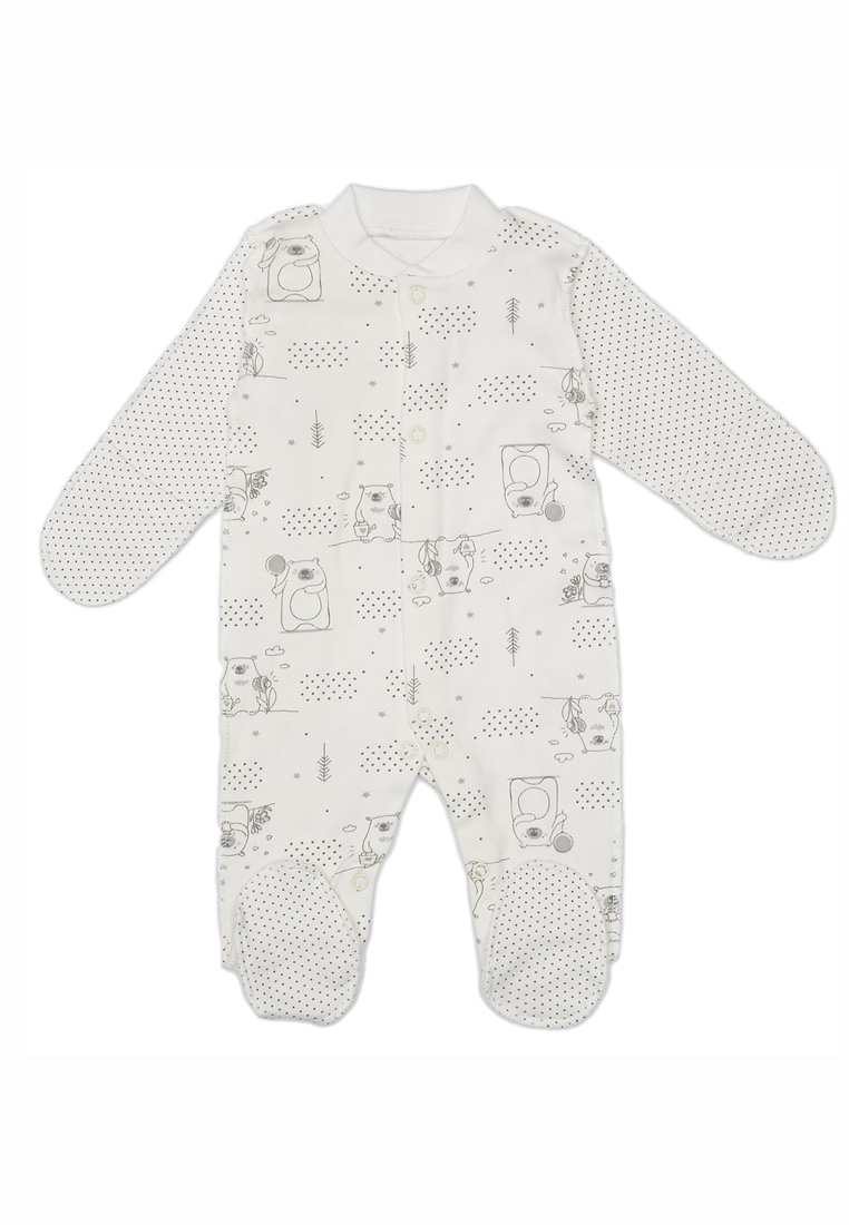 

Комбинезон для новорожденных длинный рукав Кена 118302-Н1701 р32 56см молочный 63693