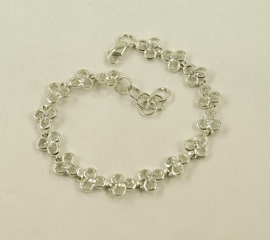 

Регулируемый браслет трилистник Maxi Silver 8807