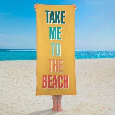 

Полотенце большое с принтом Take me to the beach Present большое полотенце с принтом 150х70 см