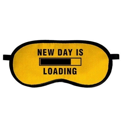 

Маска для сна с принтом "New day is loading" Present маска для сна с бархатистой ткани и атласа с принтом лучший подарок разноцветная