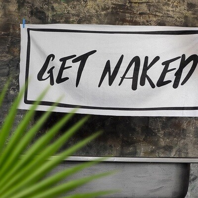 

Полотенце большое с принтом Get naked Present большое полотенце с принтом 150х70 см