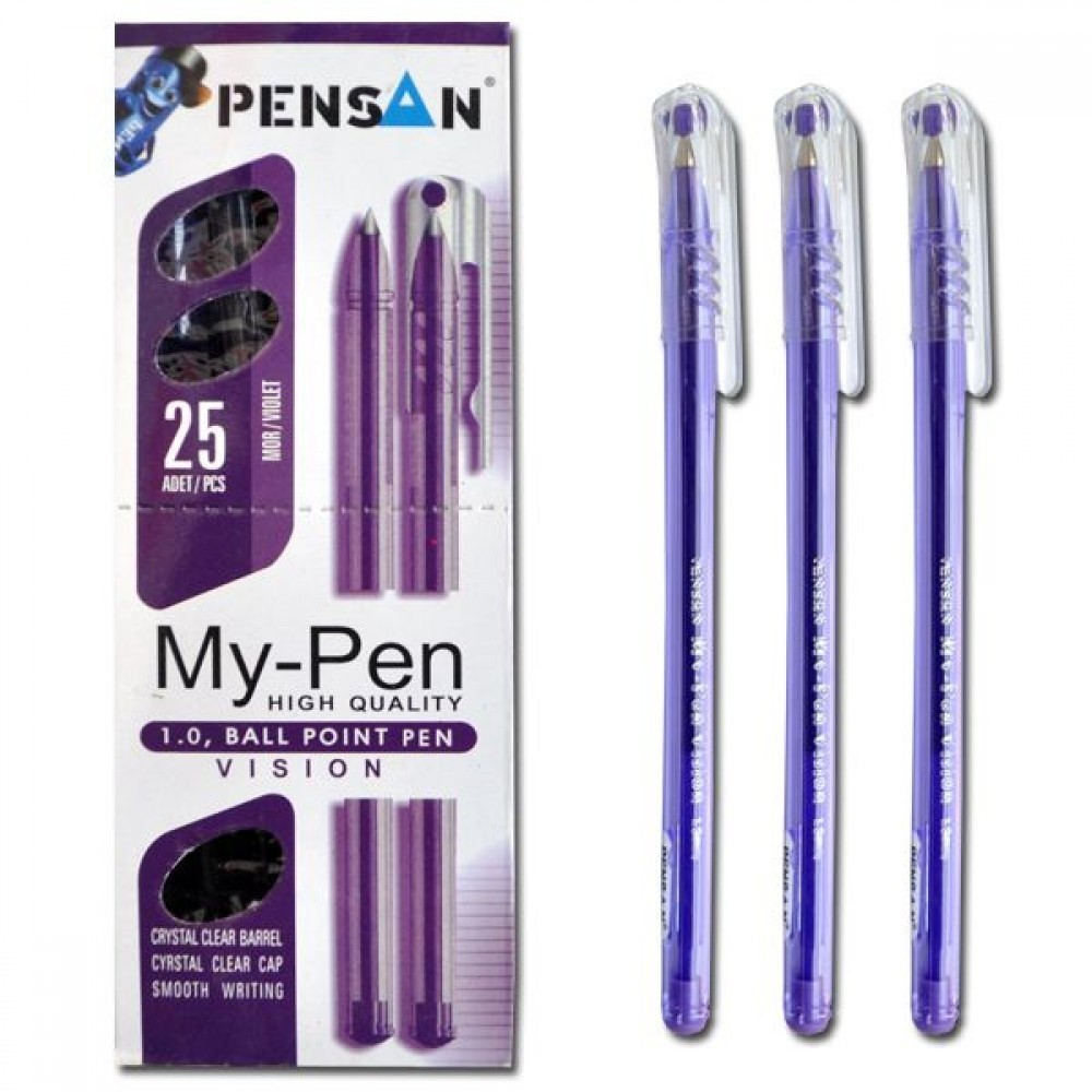 

Набор ручек My-Pen Pensan, масляная 25 шт. 1 мм, фиолетовая