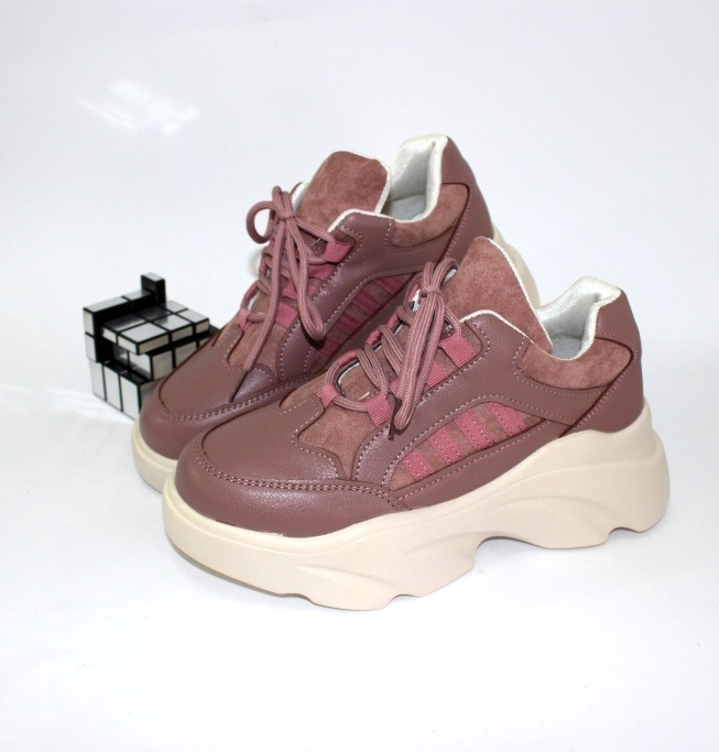 

Улётные модные кроссовки STYLE A6pink 38 23.0см пудровый