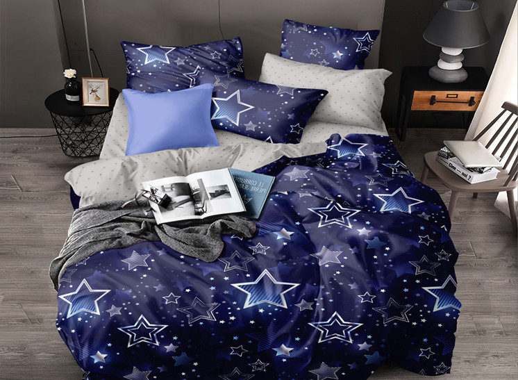 

Комплект постельного белья Krispol Звезды двуспальный ЕВРО GOLD LUX 200*220 (422.154556.2)