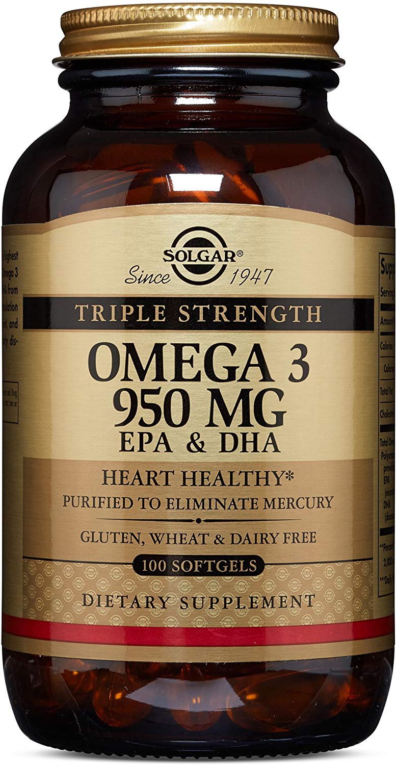 

Витамины Solgar Triple Strength Omega-3 950 mg Softgels 100 капсул (4384302461)