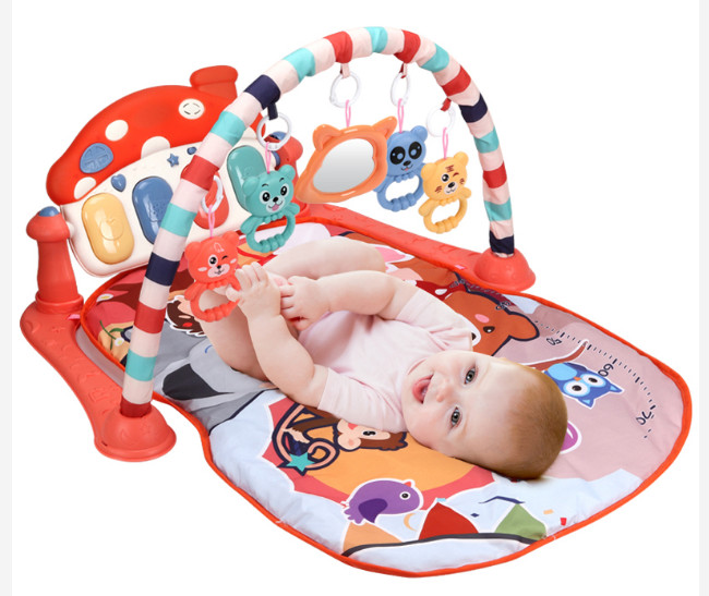 

Игровой коврик для малышей METR+ 668-151 со звуковыми и световыми эффектами оранжевый (24040006)