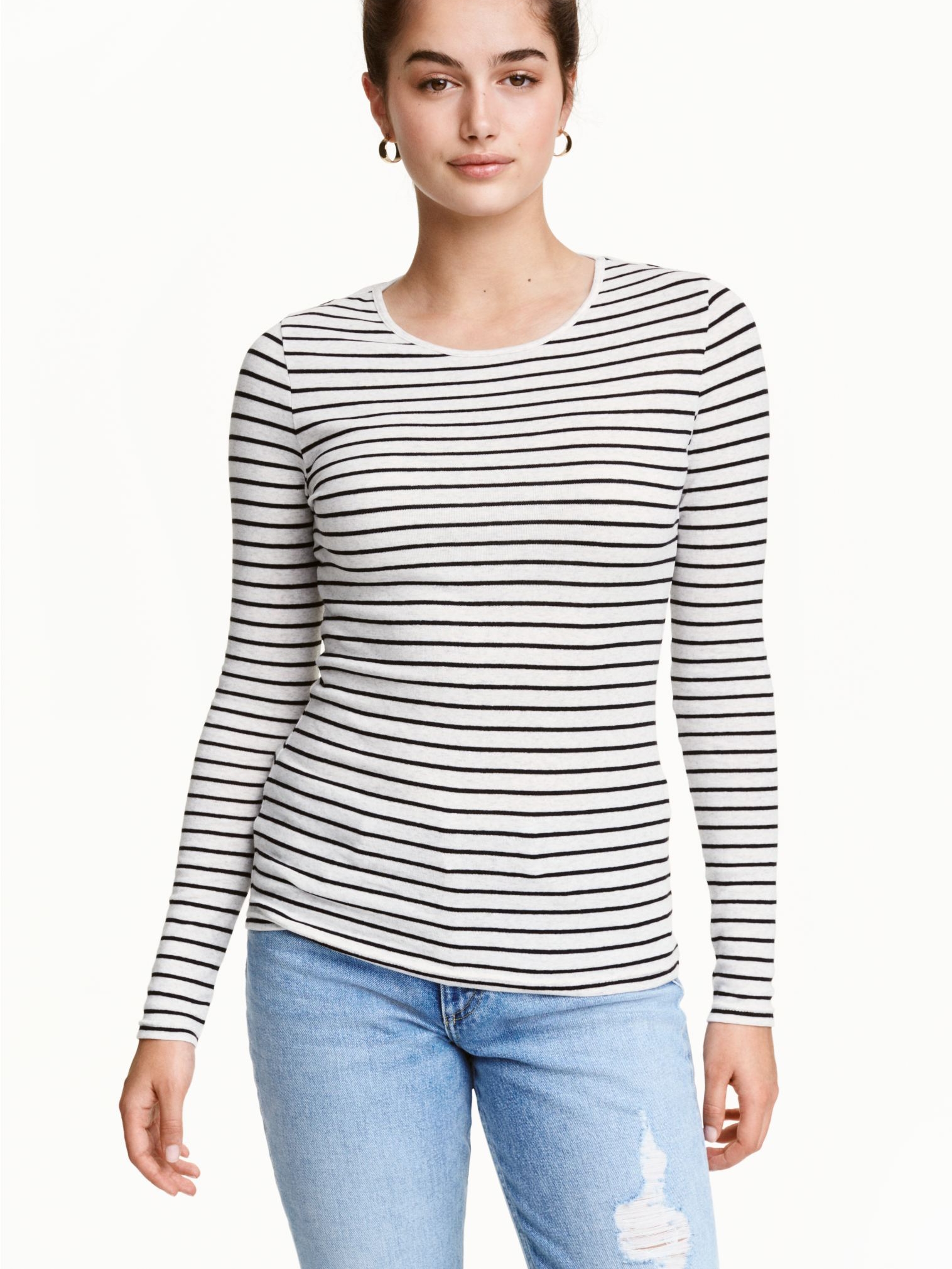 

Лонгслив H&M 03-0238197-006 S Серый (СА2000001493809)