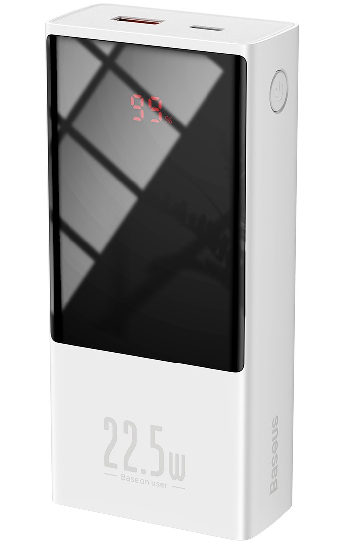 

УМБ Baseus Super Mini 20000mAh 22.5W 5A с технологией QC3.0+PD3.0 + Кабель USB to Type-C Белый