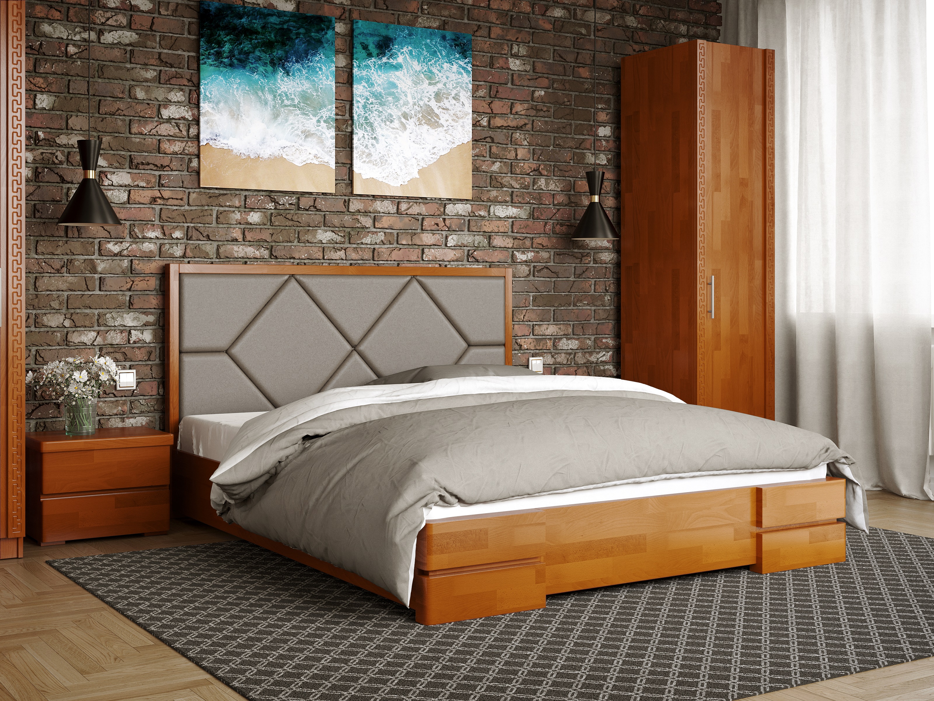 

Кровать Магнолия Arbordrev (180*200) бук Ольха