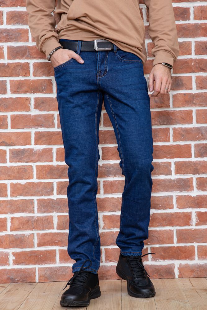 

Джинсы мужские на флисе цвет синий размер 29 FG_05966