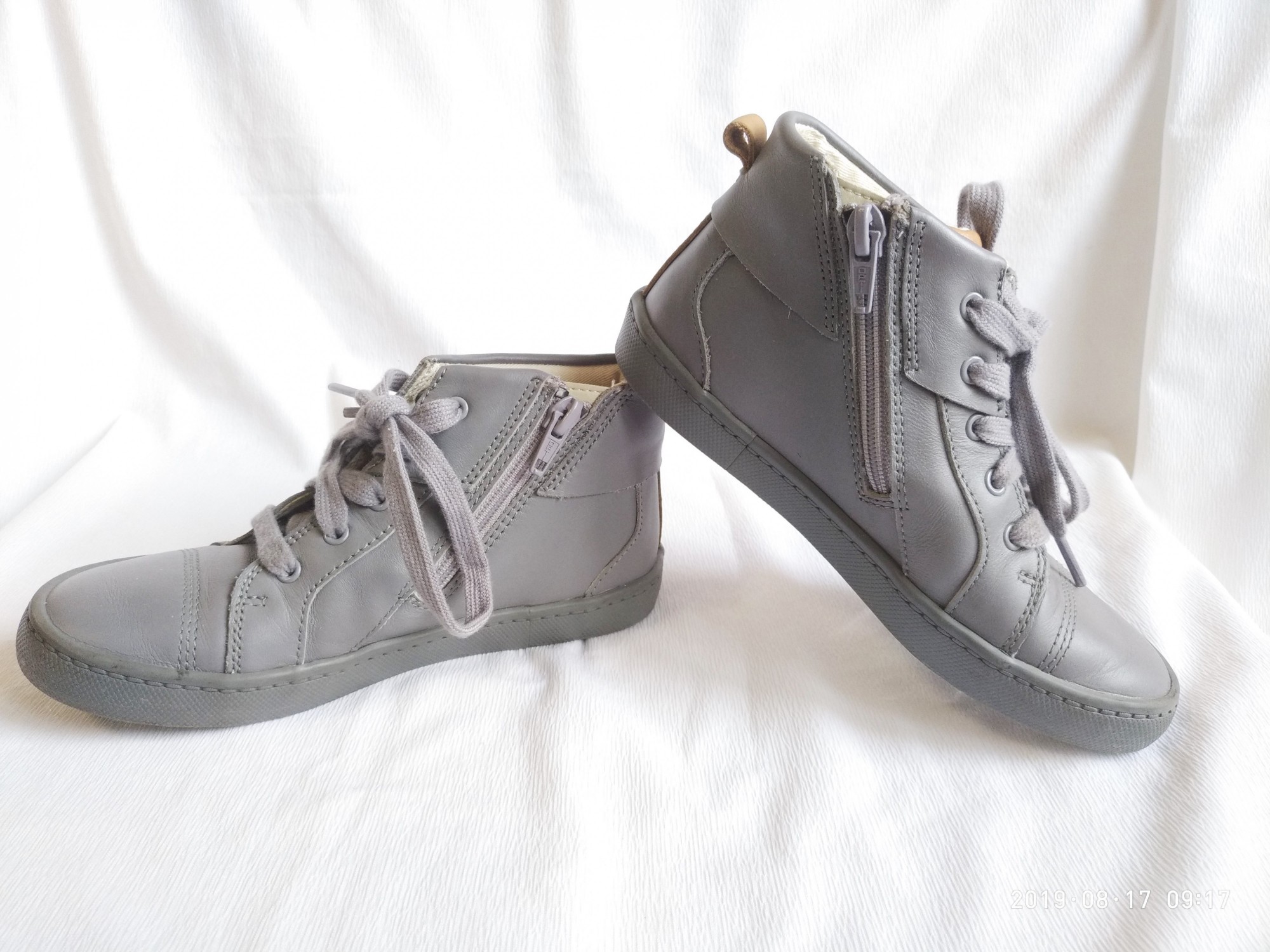 

Ботинки детские кожаные Clarks 30р UK12½G EU31 серые 20-00543