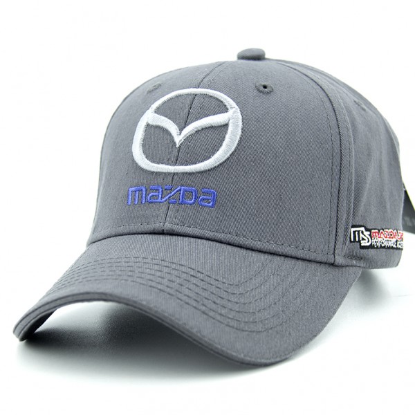 

Кепка с автомобильным логотипом Mazda A186 Серая
