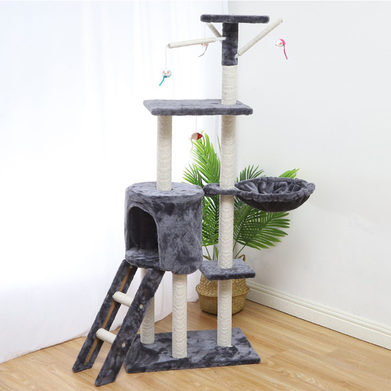 

Когтеточка-домик для кота Taotaopets 047706 Grey дряпка 140*54*30 см (K/OPT2-6275-21298)