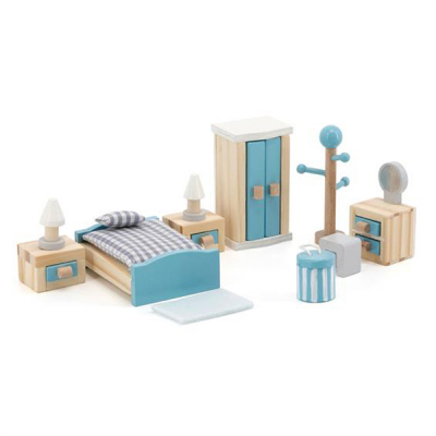 

Игровой набор Viga Toys Деревянная мебель для кукол PolarB Спальня (44035)