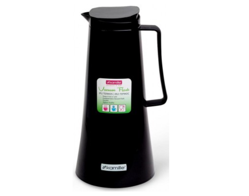 

Термос Kamille Glass Jug 1000мл зеркальная колба, black&white
