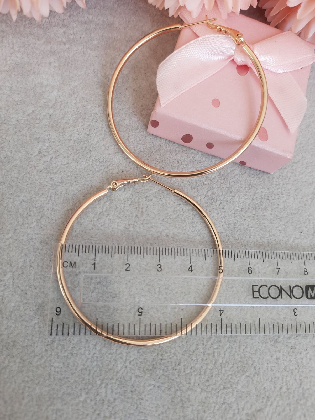 

Серьги Xuping Кольца 5см Конго Медицинское золото Позолота 18К