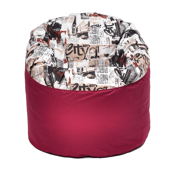

Кресло-мешок Ecobag Комфорт комби 40/80/100 Бордовый