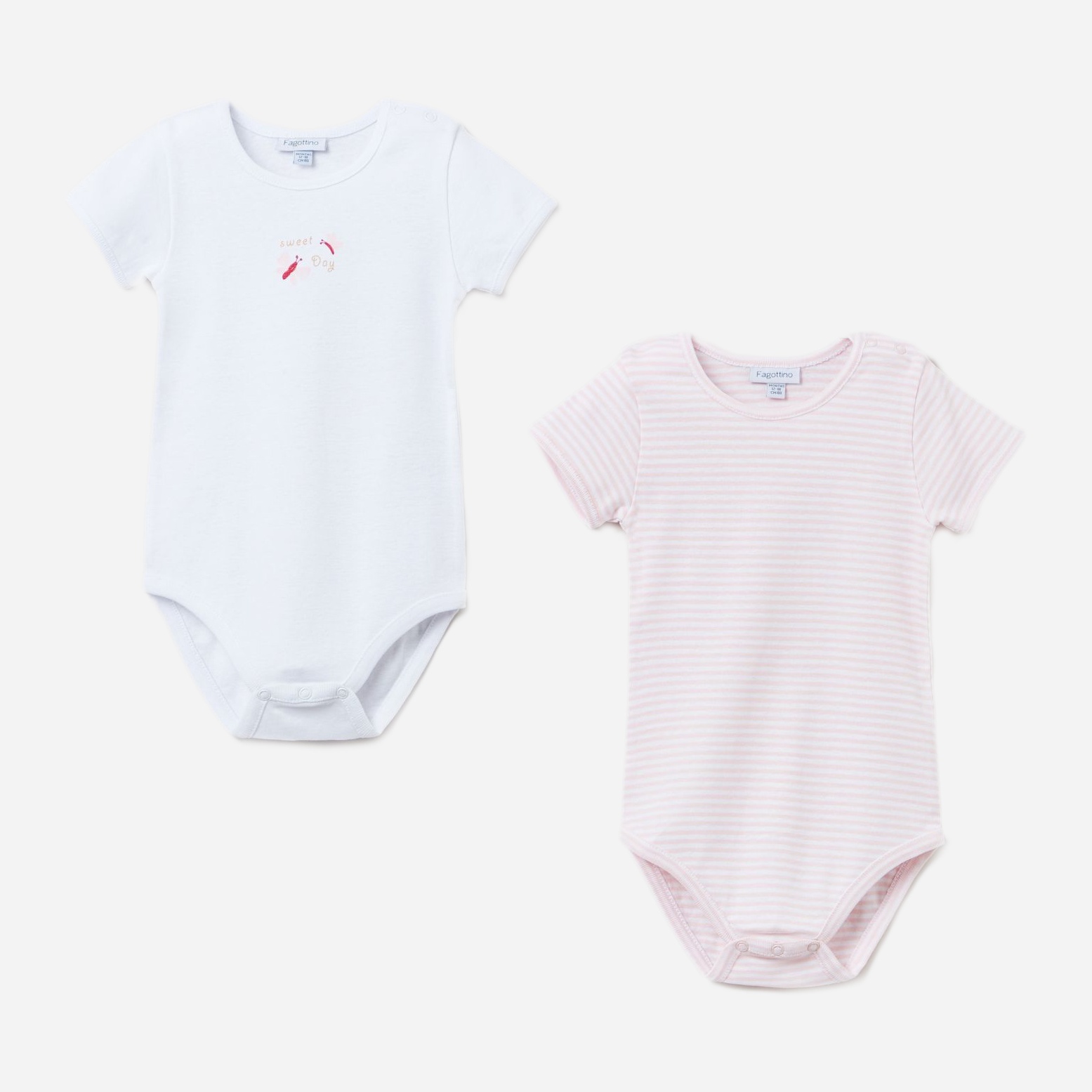 

Боди-футболка OVS 1285067 98 см 2 шт White/Pink (8059301475101)