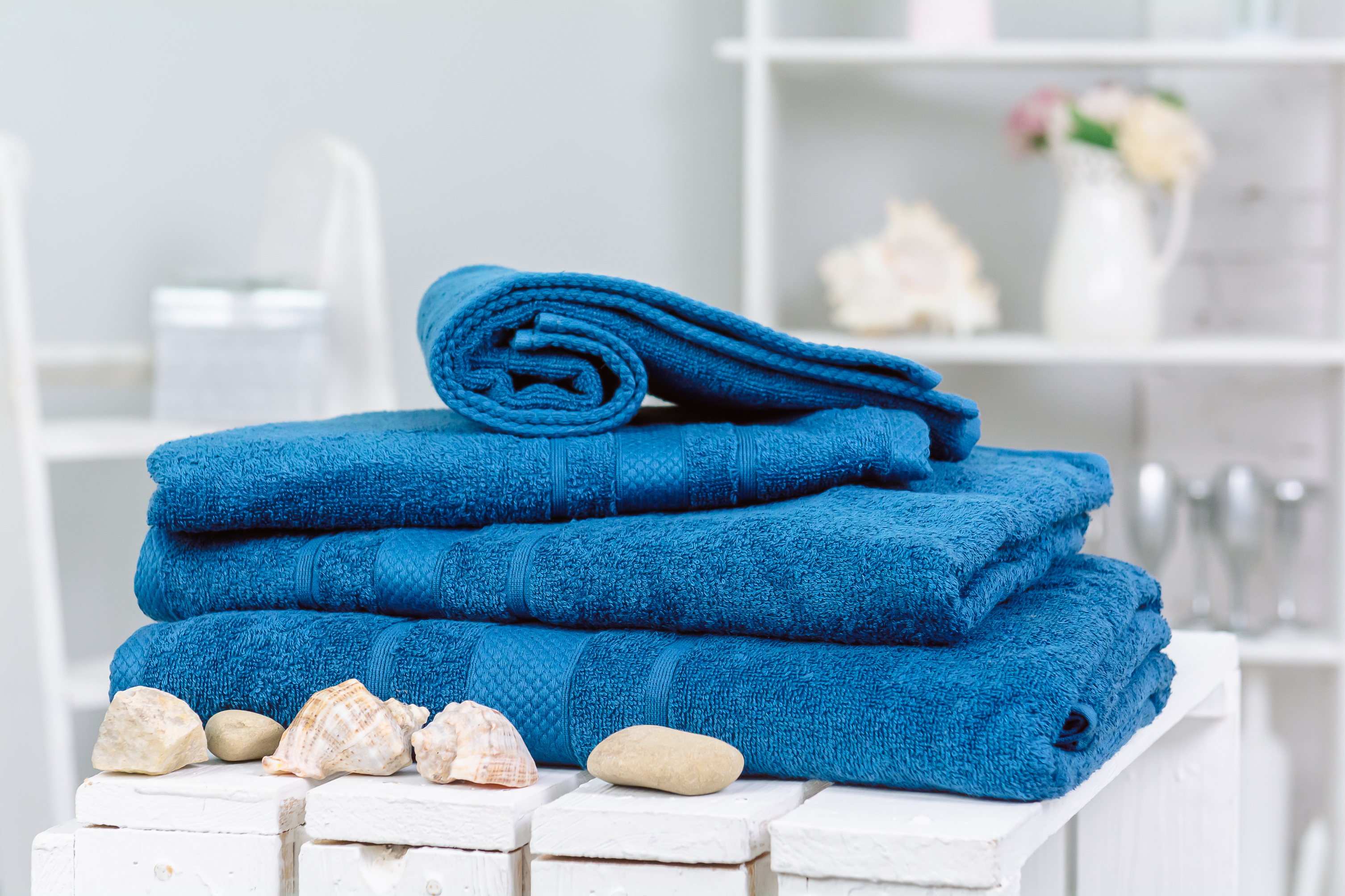 

Набор полотенец MirSon 5015 SoftNes Blueberry 40x70 см + 50x90 см + 70x140 см + 100х150 см - 4 шт Синий италия, махра