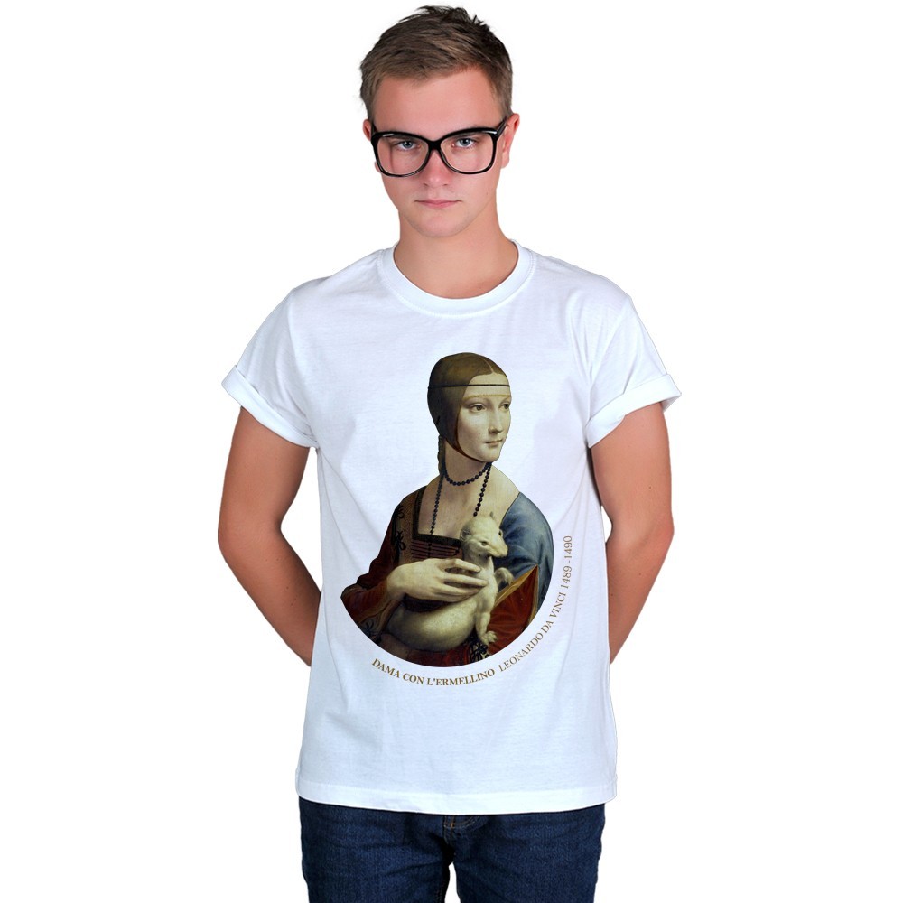 

Футболка Fanbolka Дама с горностаем XXL Белая
