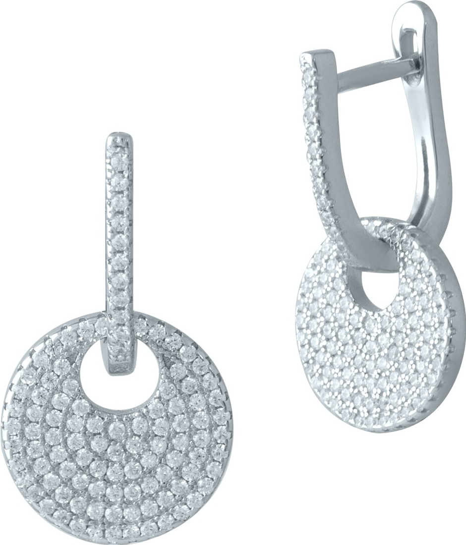 

Серебряные серьги SilverBreeze с фианитами
