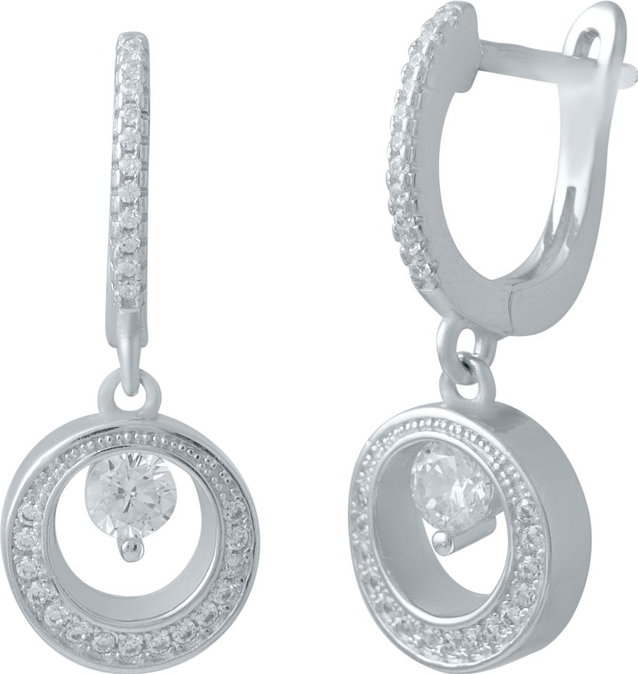 

Серебряные серьги SilverBreeze с фианитами