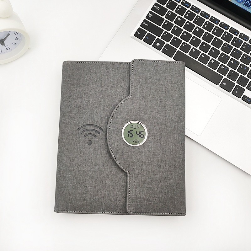

Многоразовый блокнот ежедневник SmartPad с часами и беспроводной зарядкой и подсветкой