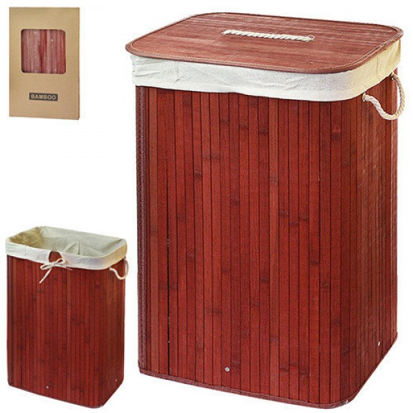 

Корзина для белья бамбуковая складная 40*30*60см Stenson Red