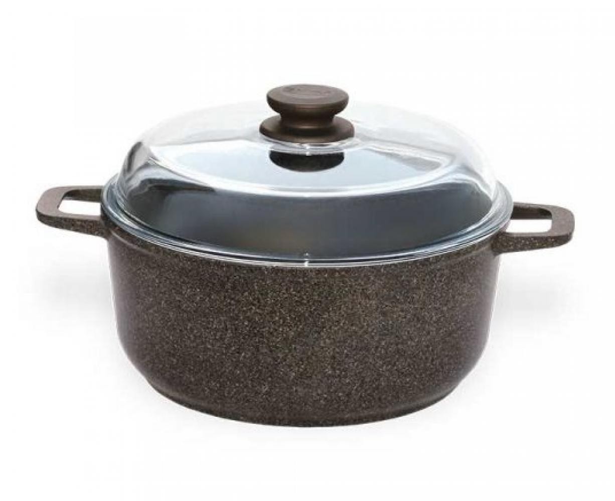 

Кастрюля Гранит Браун со стеклянной крышкой БИОЛ 4 л ( К503ПС )