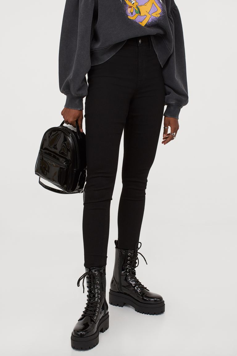 

Джинсы Super Skinny High H&M 38 Черный