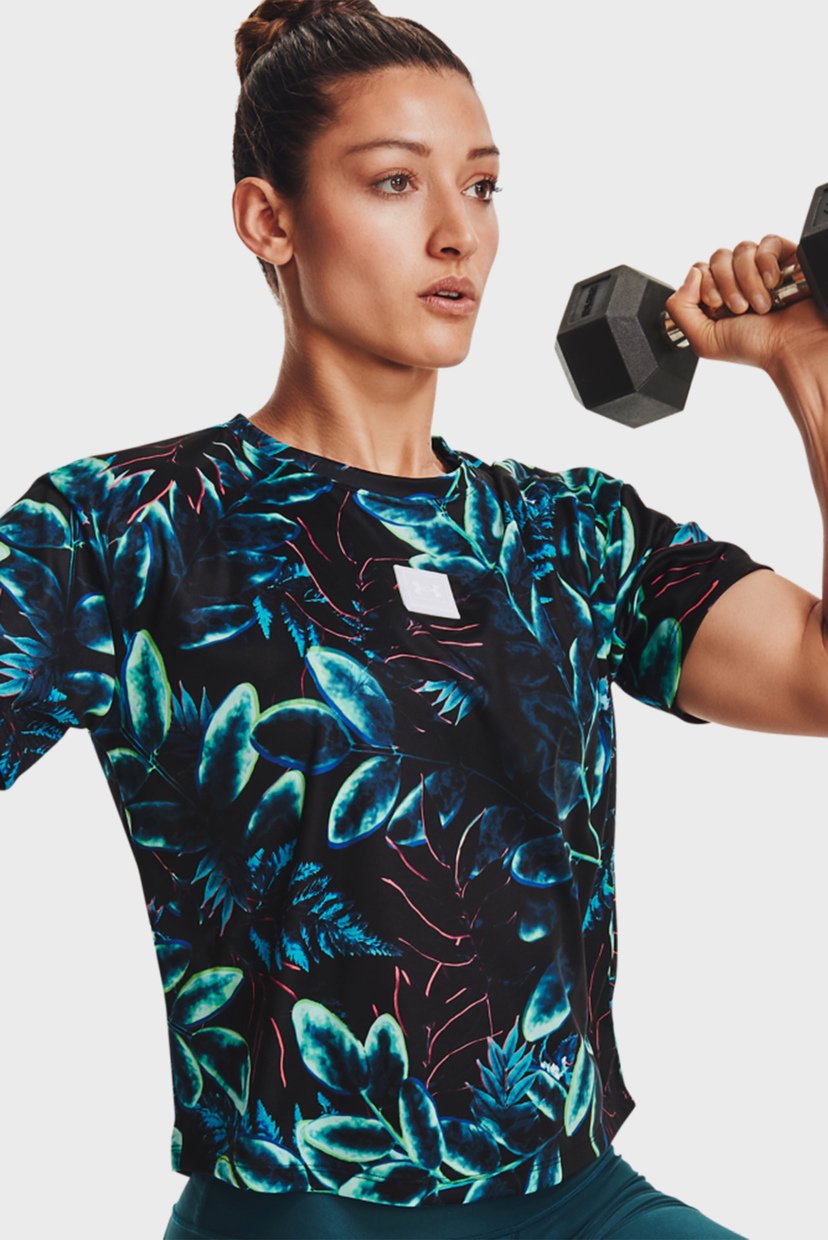 

Женская черная футболка с узором Printed Graphic Tee Under Armour  1366022-001, Женская черная футболка с узором Printed Graphic Tee Under Armour XS 1366022-001