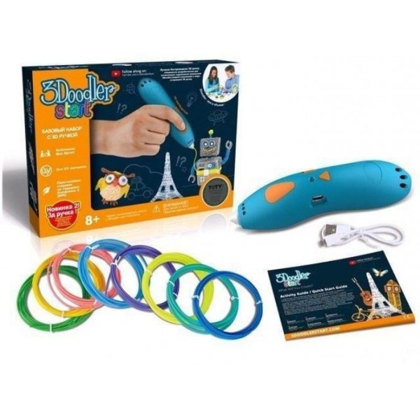 

3D ручка DOODLER START от аккумулятора 3Д ручка Голубая (D-2019090700)