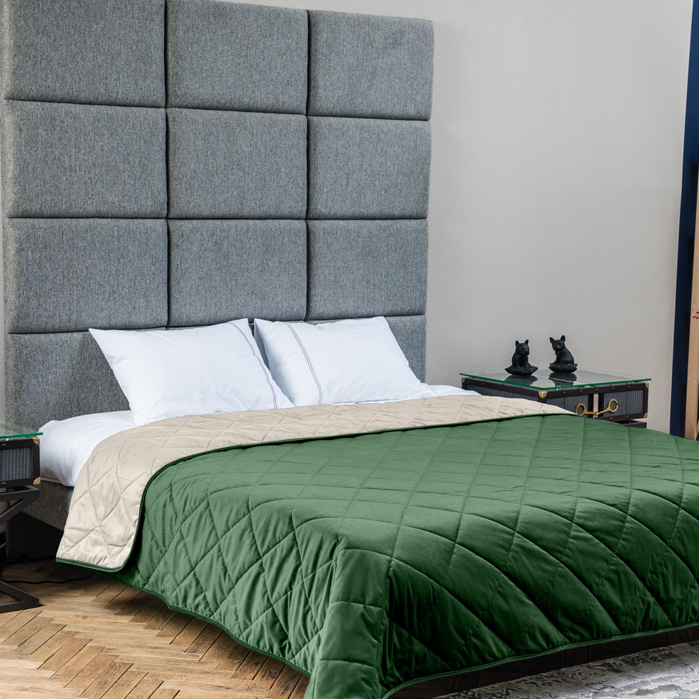 

Покрывало Decorator 240х260 зеленое B155 ромб