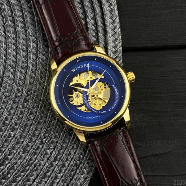 

Часы Winner Gold-Blue-Beige