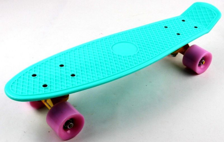 

Скейтборд "Penny Board Pastel Series", Бирюзовый цвет, усиленный пластик, матовые колеса