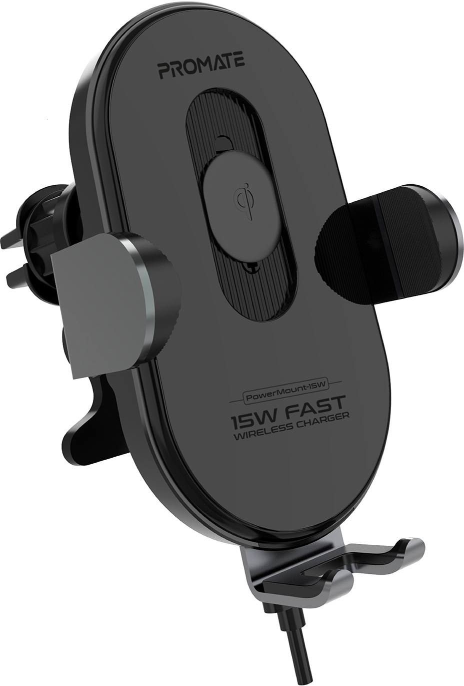 

Автодержатель для телефона с беспроводной зарядкой Promate PowerMount-15W Black (powermount-15w.black)