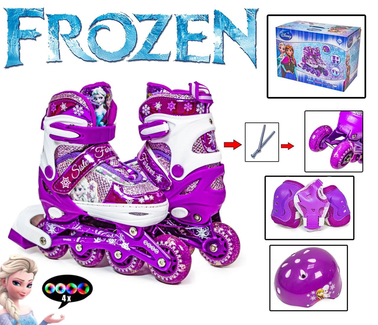 

Набор Роликов Kidson Disney Frozen Фиолетовый 27-30