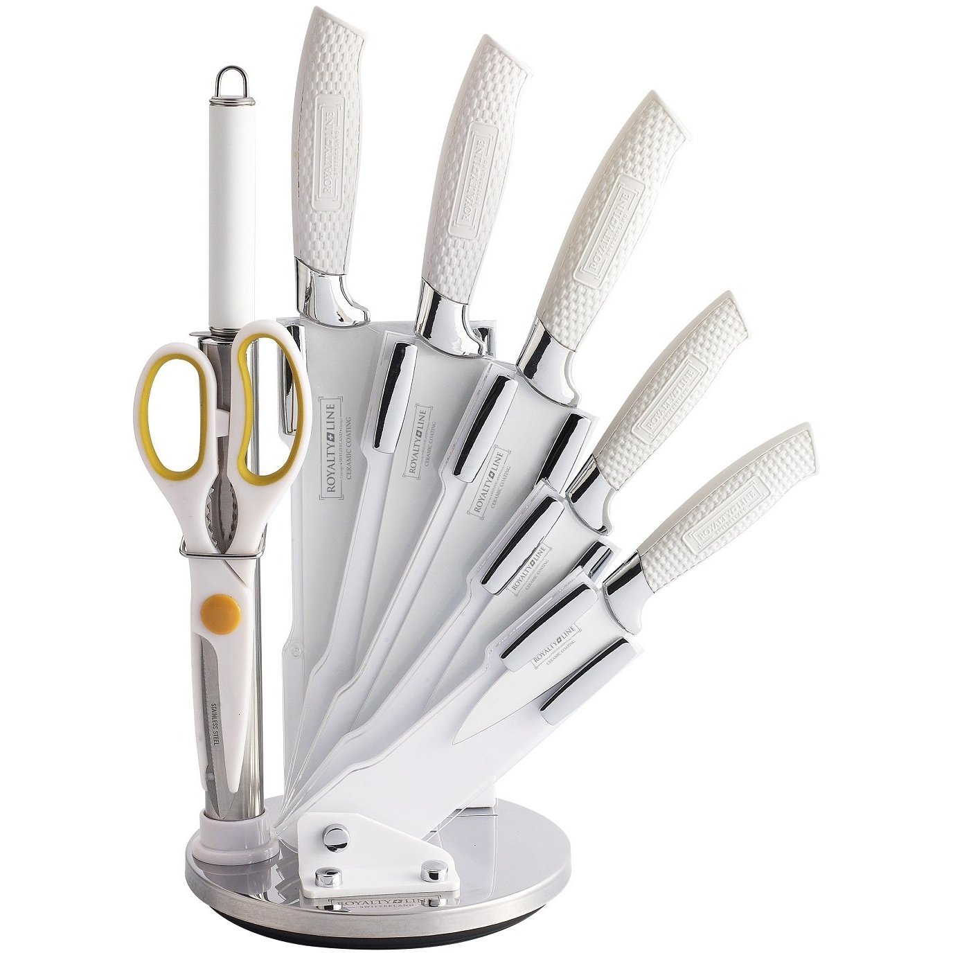 

Набор ножей Royalty Line из 8 предметов белый (RL-WHT8W)
