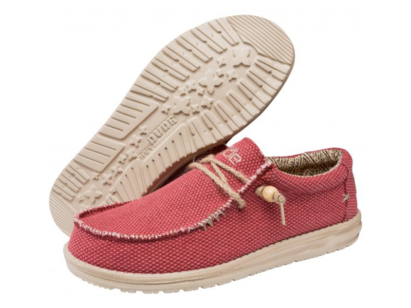 

Мужские мокасины деми Hey Dude WALLY BRAIDED POMPEIAN RED Красный р.43 (28,3 см.)