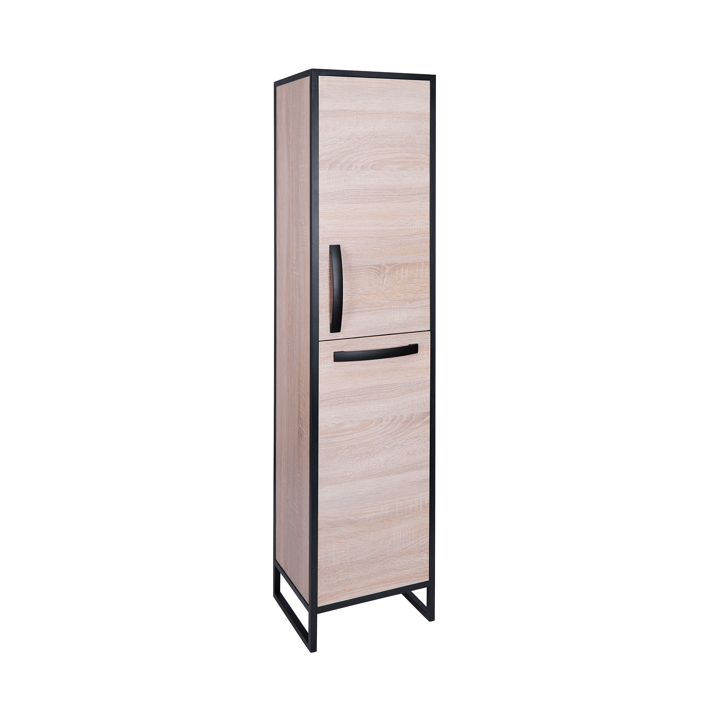 

Пенал напольный Qtap Taurus 350х1550 Whitish oak с корзиной для белья QT2475PN175KRWO